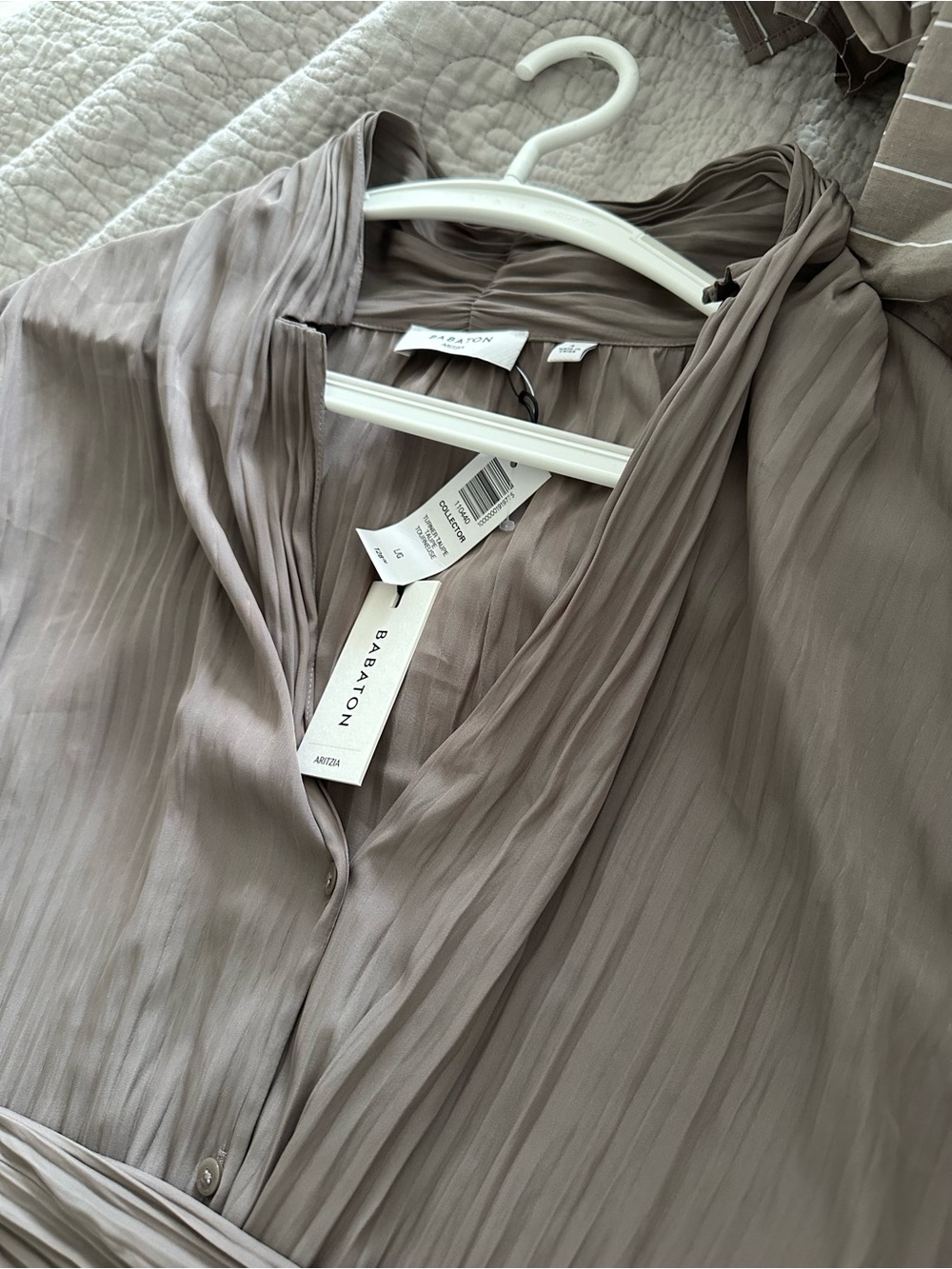 Babaton Pleated shirt and pant cord set